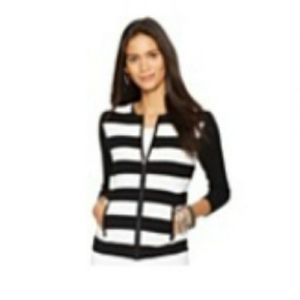 Ralph Lauren Striped Zip Up Sweater Jacket